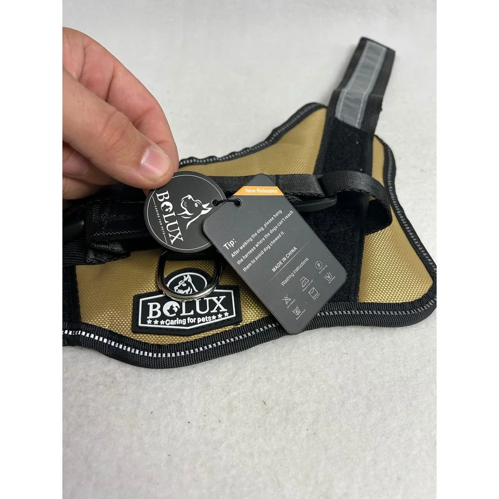 Tactical Reflective Bolux Dog Harness Sm Army Yellow No Pull Safety Vest Handle
